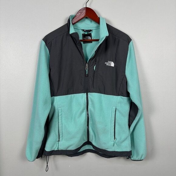 The North Face Jackets & Blazers - The North Face Denali Fleece Jacket Womens Large Blue Grey Mint